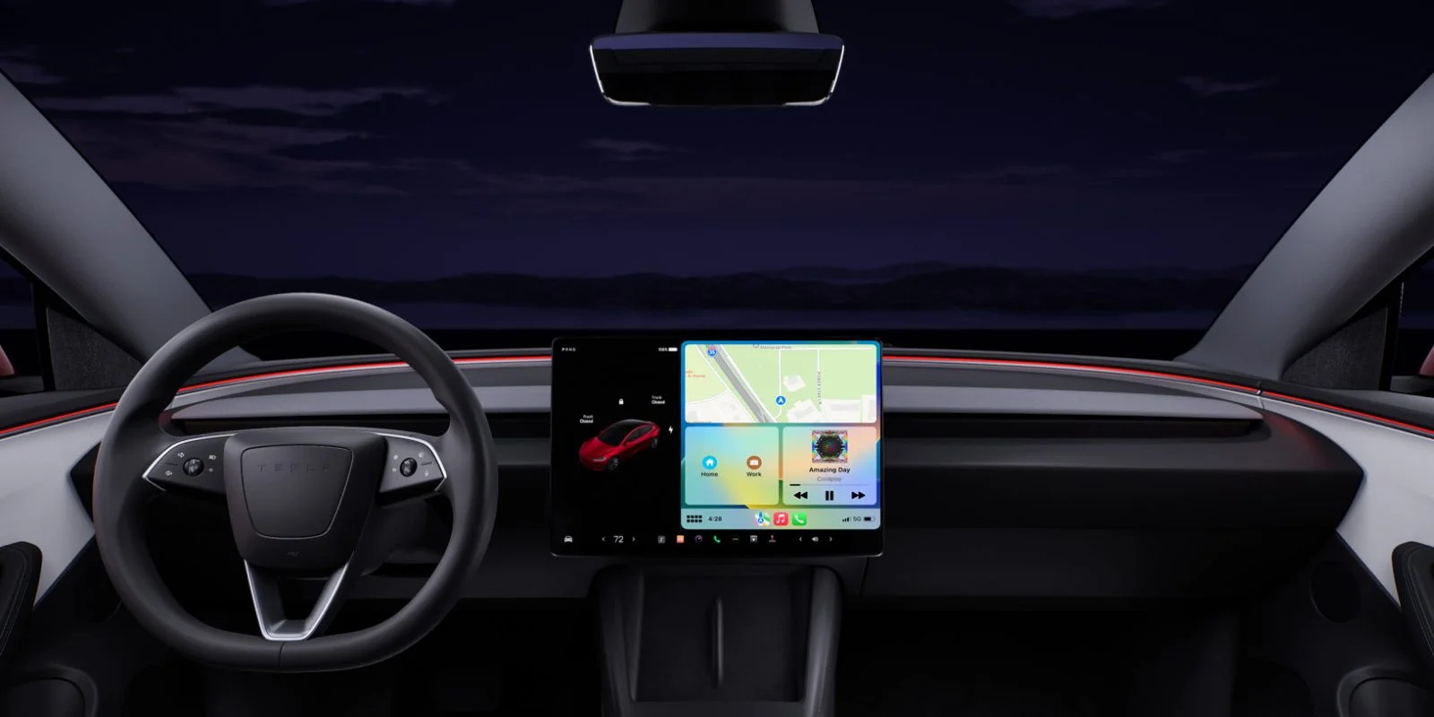Tesla's Potential CarPlay Integration Gains Traction with New Route Sharing Feature