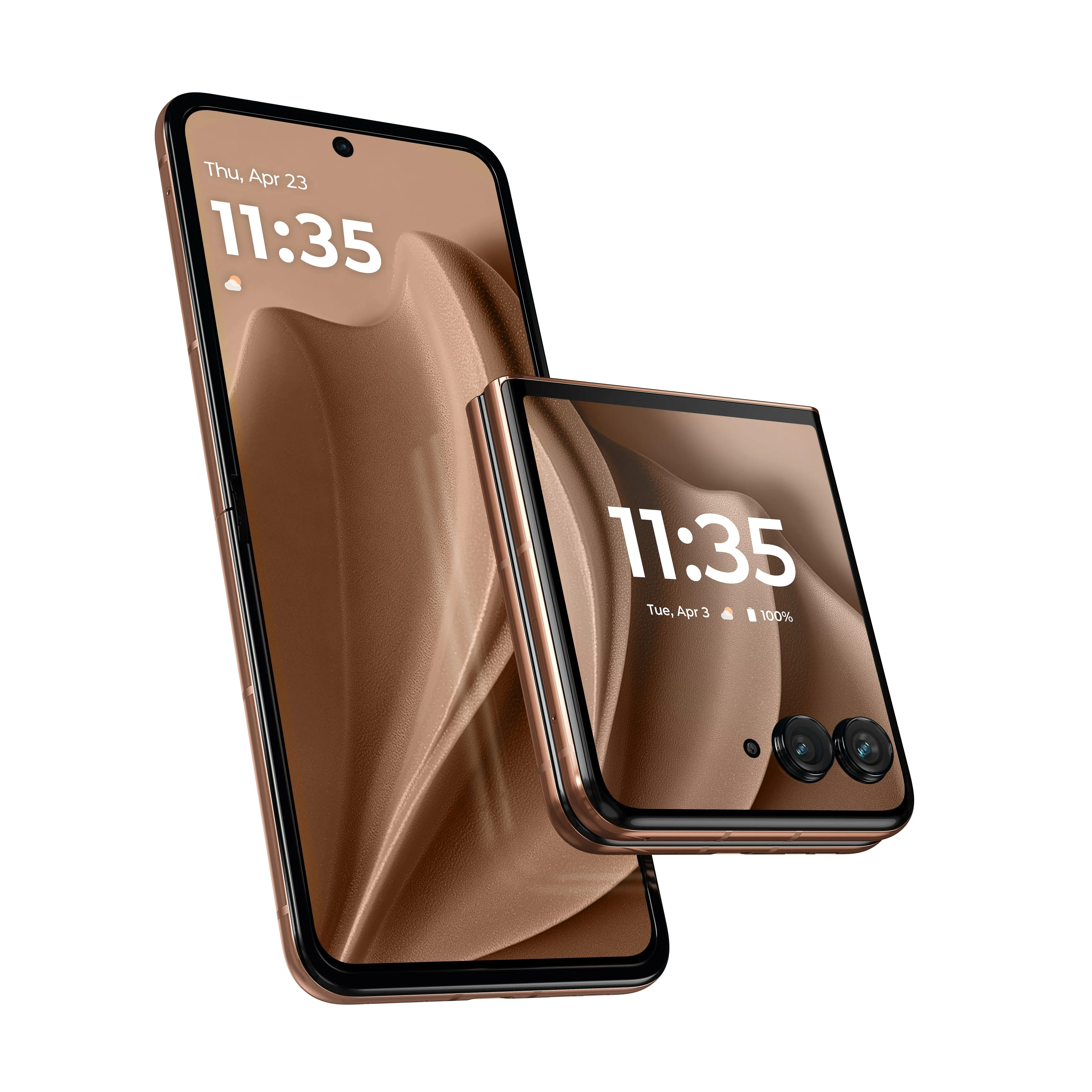 Razr Plus 2025 render in Mocha Mousse