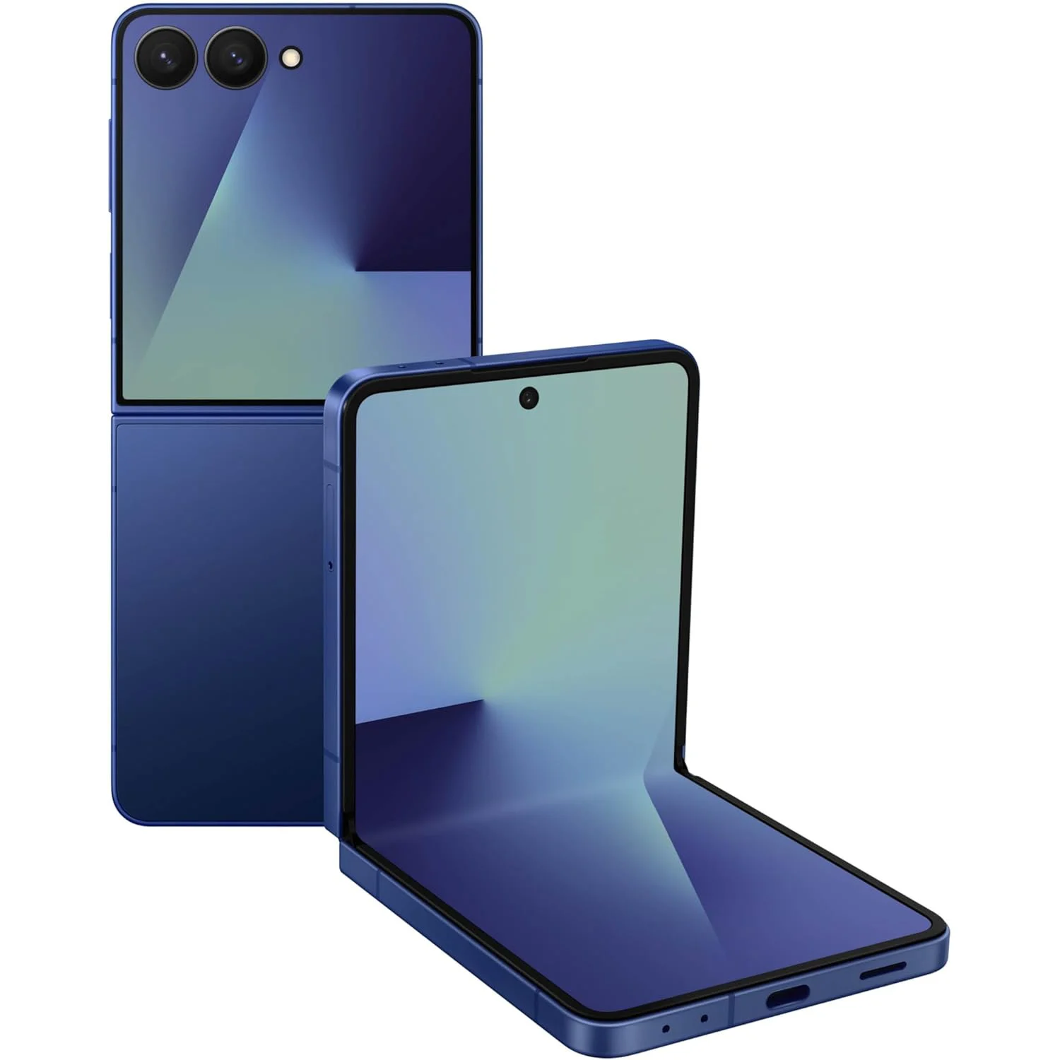 An official render of the blue Samsung Galaxy Z Flip 7